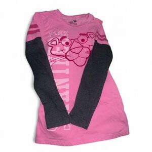 Kids Long Sleeve Tee - Pink and Gray